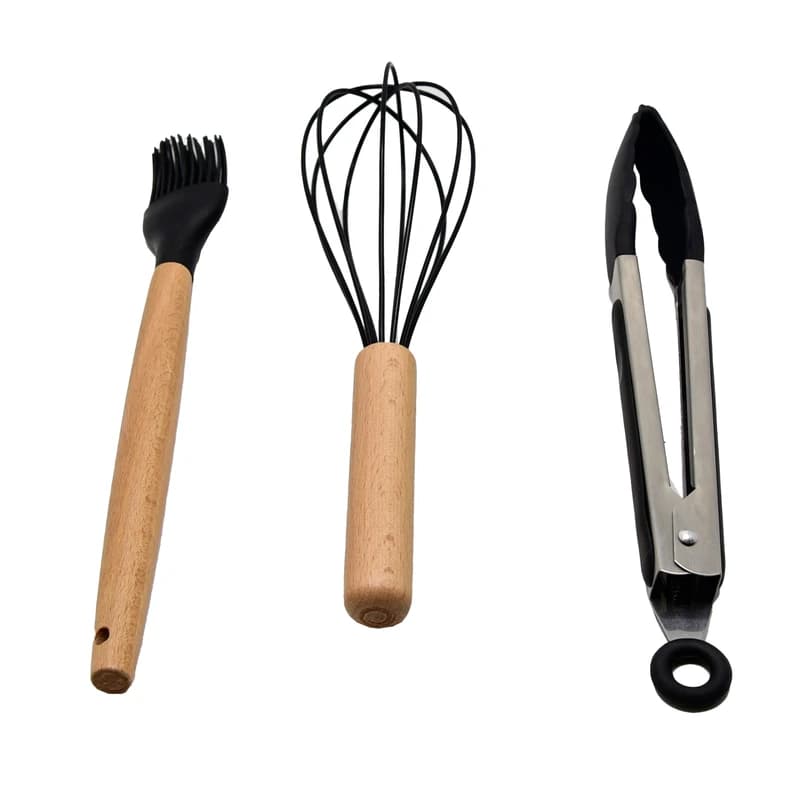 ست کفگیر و ملاقه ۱۲ پارچه دالتون با دسته چوبی — تصویر ۴
