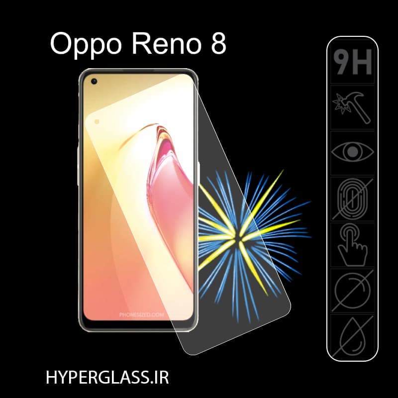محافظ صفحه نمایش گوشی اوپو Oppo Reno 8 — تصویر ۵