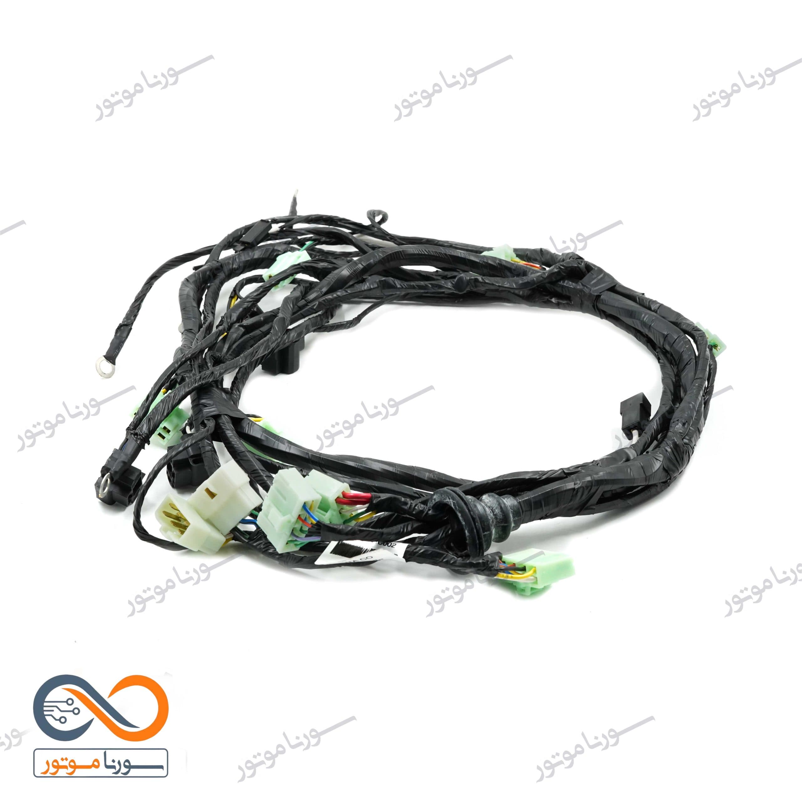 دسته سیم موتور نیسان کاربراتور 4 تیکه (رابط دینام – چراغ 1 – چراغ 2 – داشبورد)