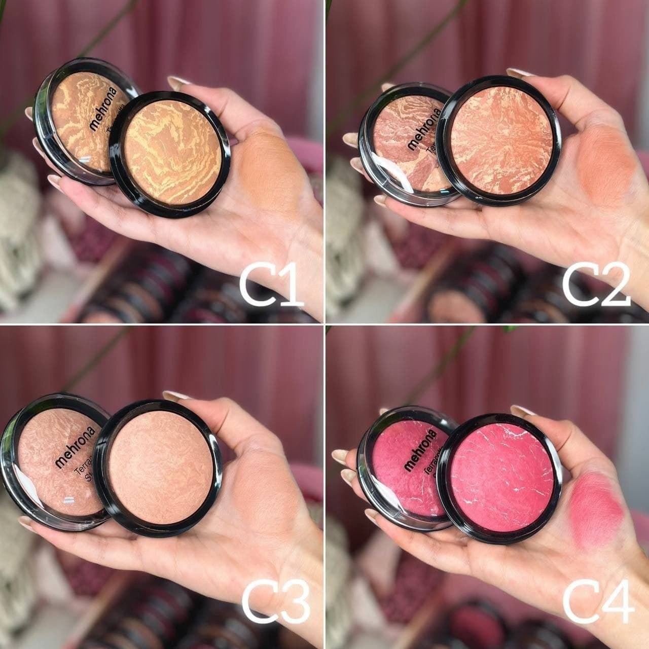 رژگونه ابرو بادی مهرونا ۸ رنگ دارای سیب سلامت کد 5172 — تصویر ۳