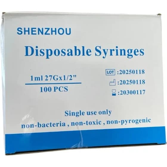 سرنگ انسولین شنزو 1Ml (سرنگ انسولین شنزو 1Ml (ShenZhou) لوئرلاک گیج 27) لوئرلاک گیج 27 — تصویر ۲