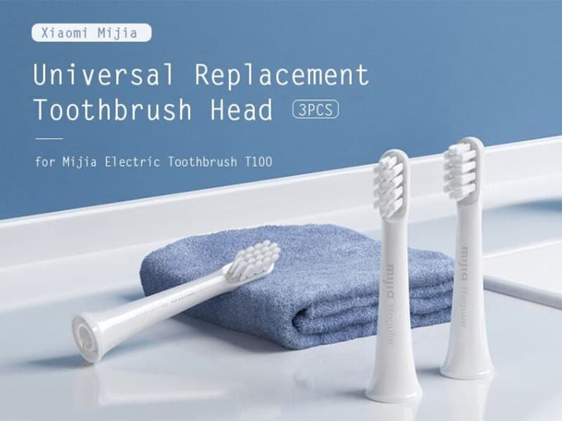 سری یدک مسواک برقی شیائومی 3 تایی Xiaomi Mijia MBS302 Toothbrush Head for T100 Electric — تصویر ۲