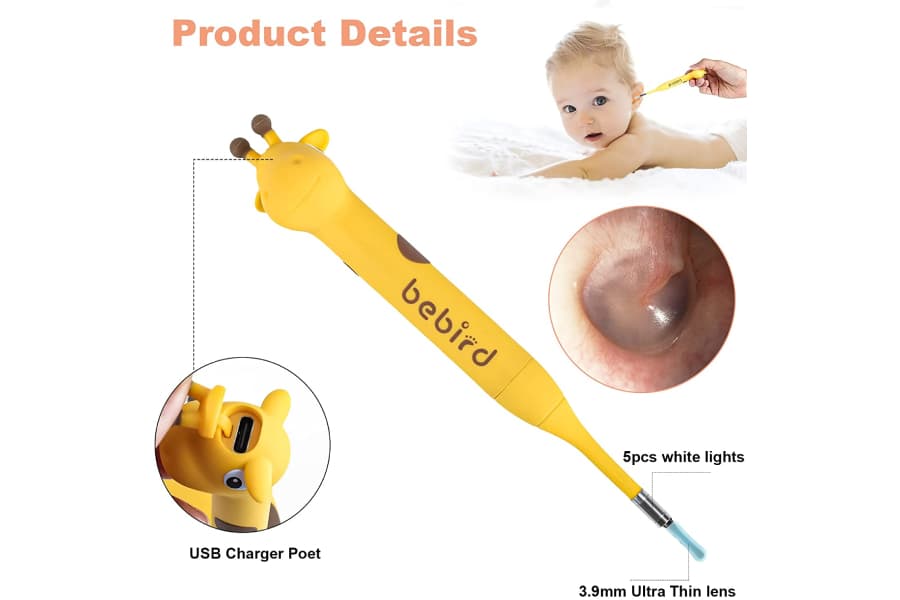 گوش پاک‌کن دوربین دار تخصصی شیائومی BEBIRD visual Giraffe ear cleaner D3 Pro wireless — تصویر ۲