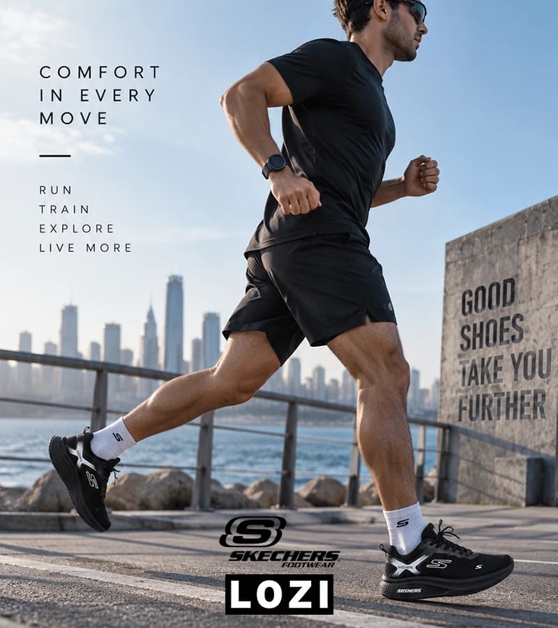 کتانی طبی ورزشی مشکی اسکیچرز Go Run Elevate | مدل 9505 — تصویر ۲