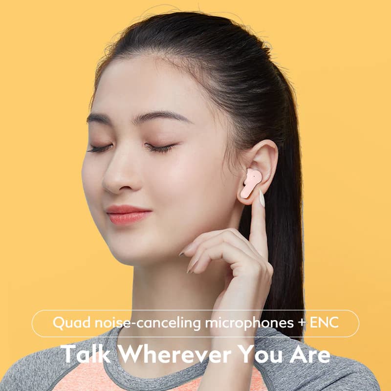 هندزفری بلوتوث کیو سی وای QCY T13 Touch Control 4 Microphones ENC Wireless Earphones — تصویر ۴