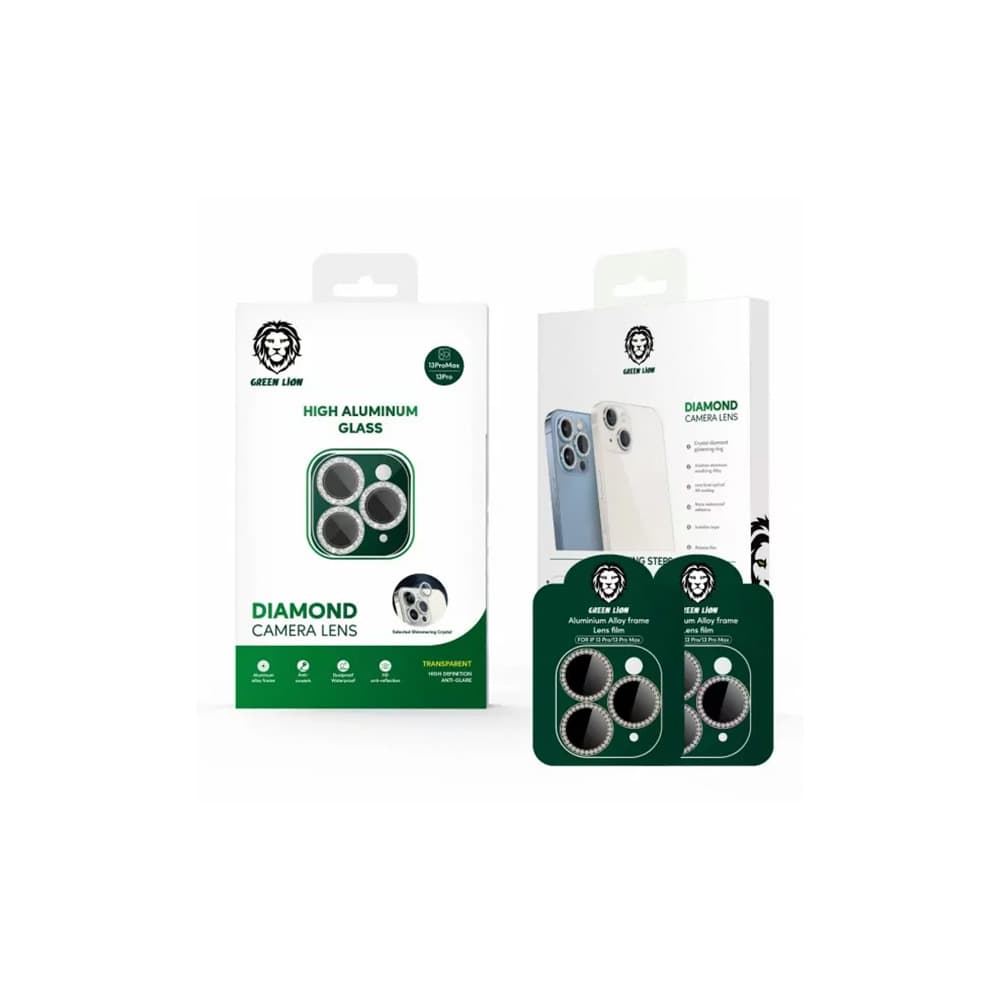 محافظ لنز آیفون 13 پرو و 13 پرو مکس گرین Green Diamond Camera Lens for iPhone 13 Pro Max / 13 Pro GNDCL13PM