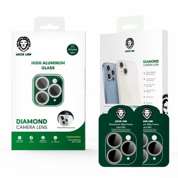 محافظ لنز آیفون 13 پرو و 13 پرو مکس گرین Green Diamond Camera Lens for iPhone 13 Pro Max / 13 Pro GNDCL13PM — تصویر ۲