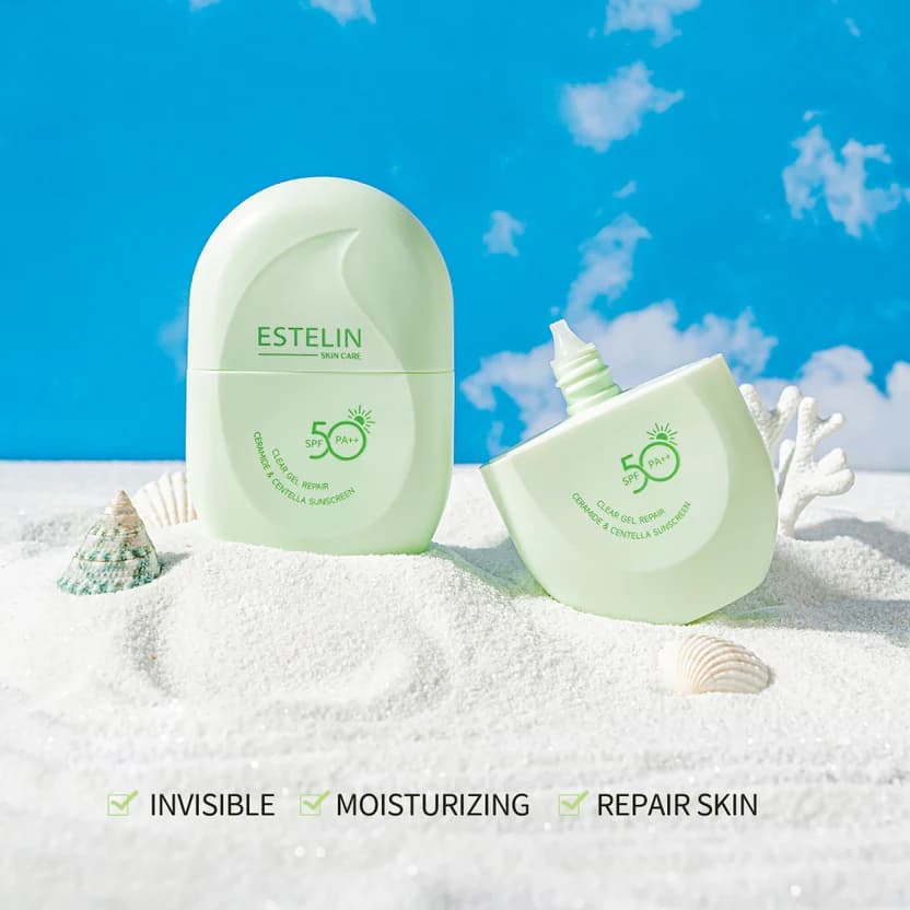 کرم ضد آفتاب ترمیم کننده استلین مناسب پوست حساس spf50 حجم 60ml کد 1963 — تصویر ۴