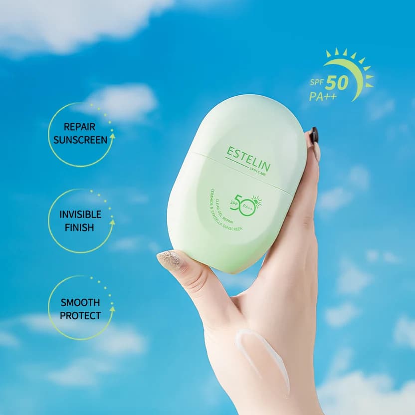 کرم ضد آفتاب ترمیم کننده استلین مناسب پوست حساس spf50 حجم 60ml کد 1963 — تصویر ۵