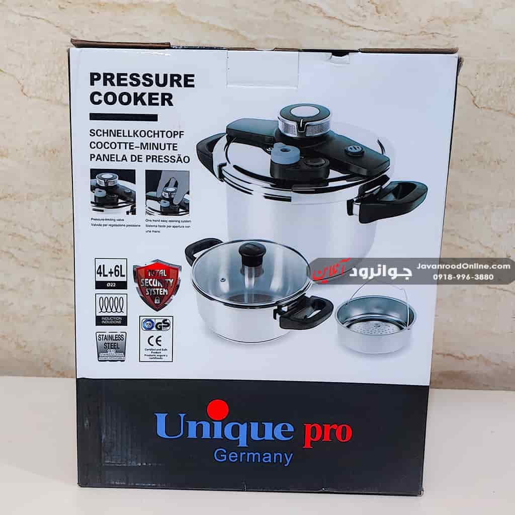 زودپز یونیک پرو دوقلو 6+4 لیتر مجهز به سبد بخارپز مدل Unique Pro 4L+6L