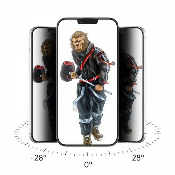 محافظ صفحه نمایش شیشه ای حریم خصوصی آیفون 12 و 12 پرو گرین Green 3D Forte Privacy Glass Full Curved Screen Protector for iPhone 12 / 12 Pro GNPCHDPVG12P — تصویر ۳