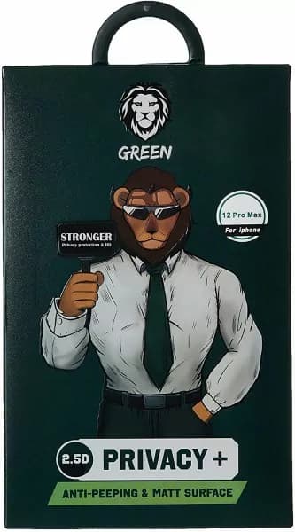 محافظ صفحه نمایش شیشه ای حریم خصوصی گرین Green Privacy Glass Green 2.5D AG GN25DAGIP12PM برای iPhone 12 Pro Max — تصویر ۴