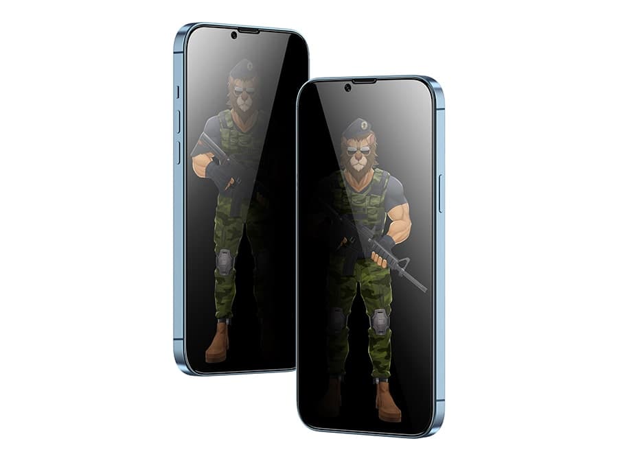 محافظ صفحه نمایش شیشه ای حریم شخصی آیفون 13 و 13 پرو گرین Green iPhone 13/13 Pro Privacy Pro Full Curved Glass — تصویر ۳
