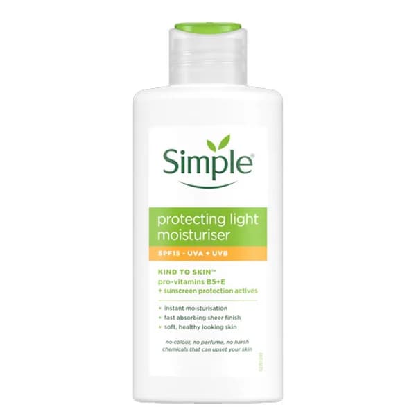 کرم مرطوب کننده سیمپل لایت spf15 حجم 125 میلی