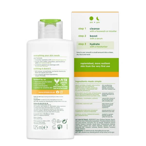 کرم مرطوب کننده سیمپل لایت spf15 حجم 125 میلی — تصویر ۲