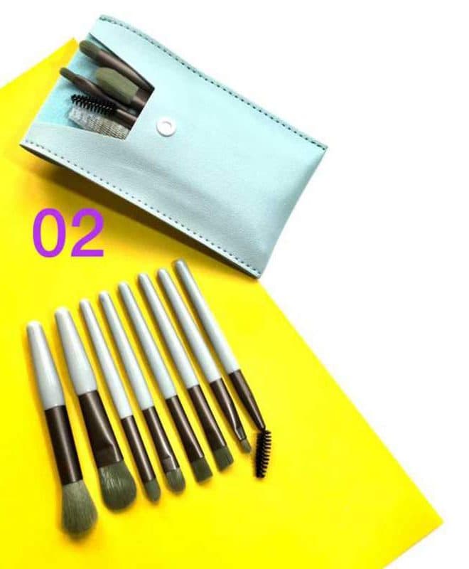 براش 8 تیکه مینی فیکس کیف چرمی کد 5102 — تصویر ۳