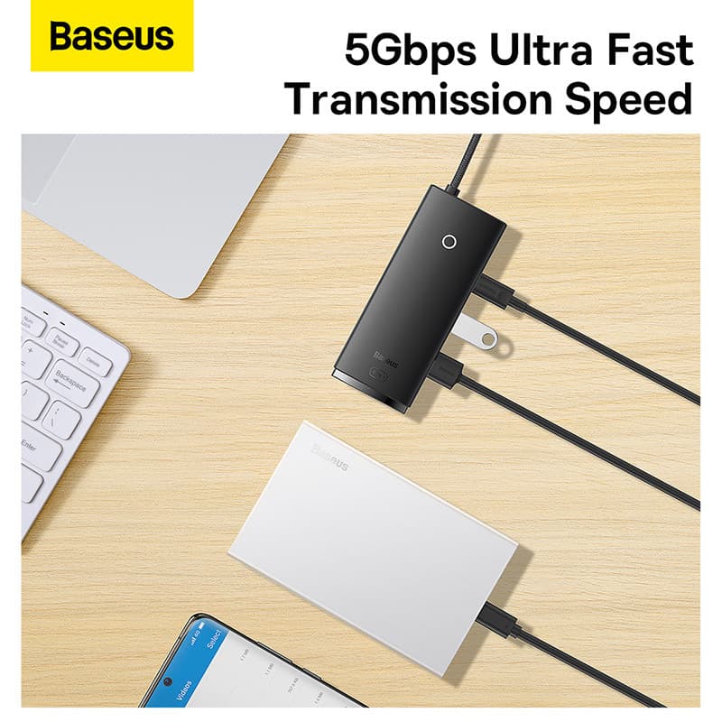 هاب 6 پورت usb-c بیسوس مدل Baseus WKQX050001 — تصویر ۴