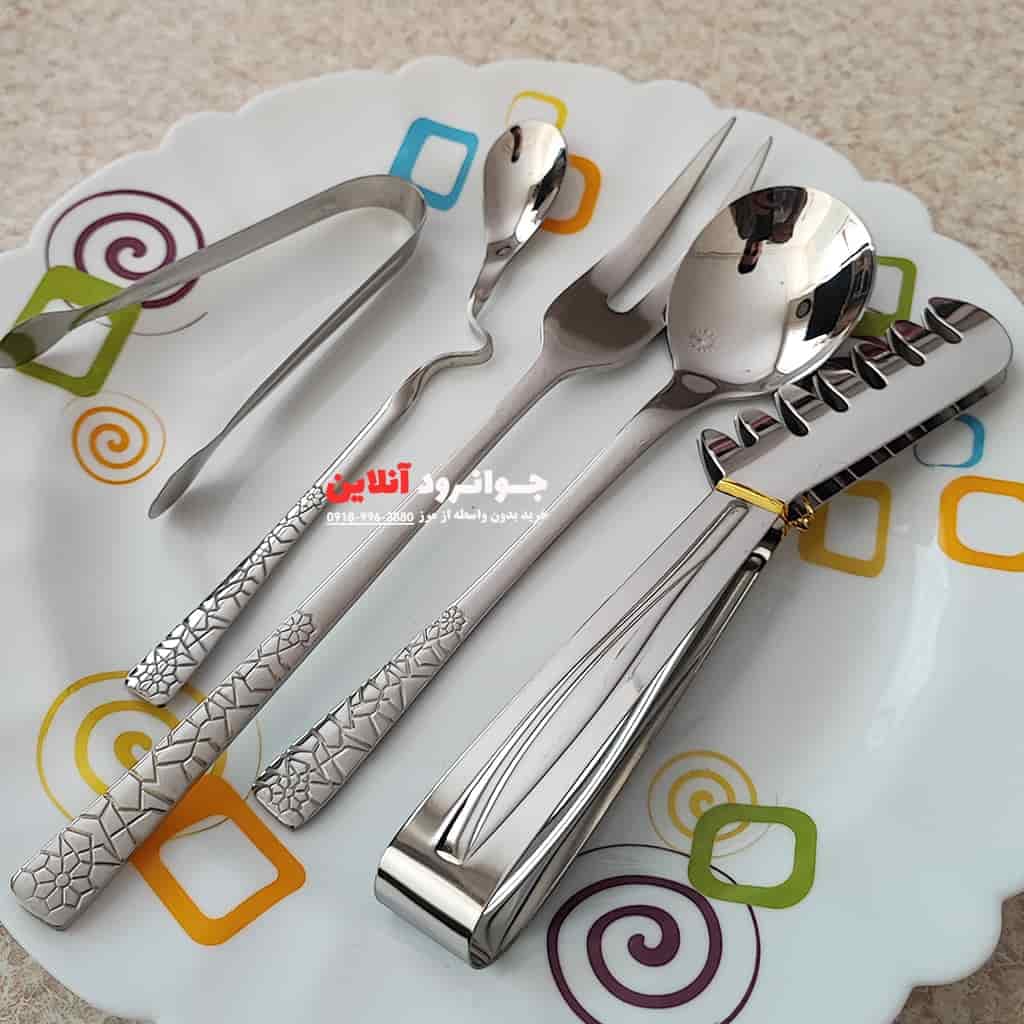 قاشق چنگال یونیک طرح سنگی 144 پارچه 24 نفره اروپایی — تصویر ۴