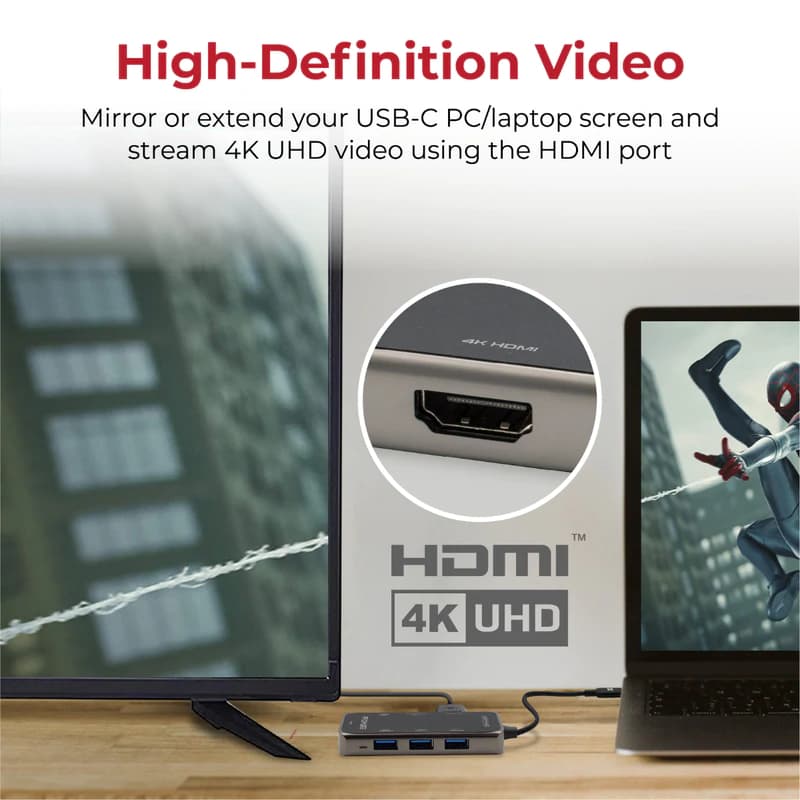 هاب و مبدل 8 در 1 تایپ سی پرومیت مدل PrimeHub-Mini با حداکثر توان 100W — تصویر ۸