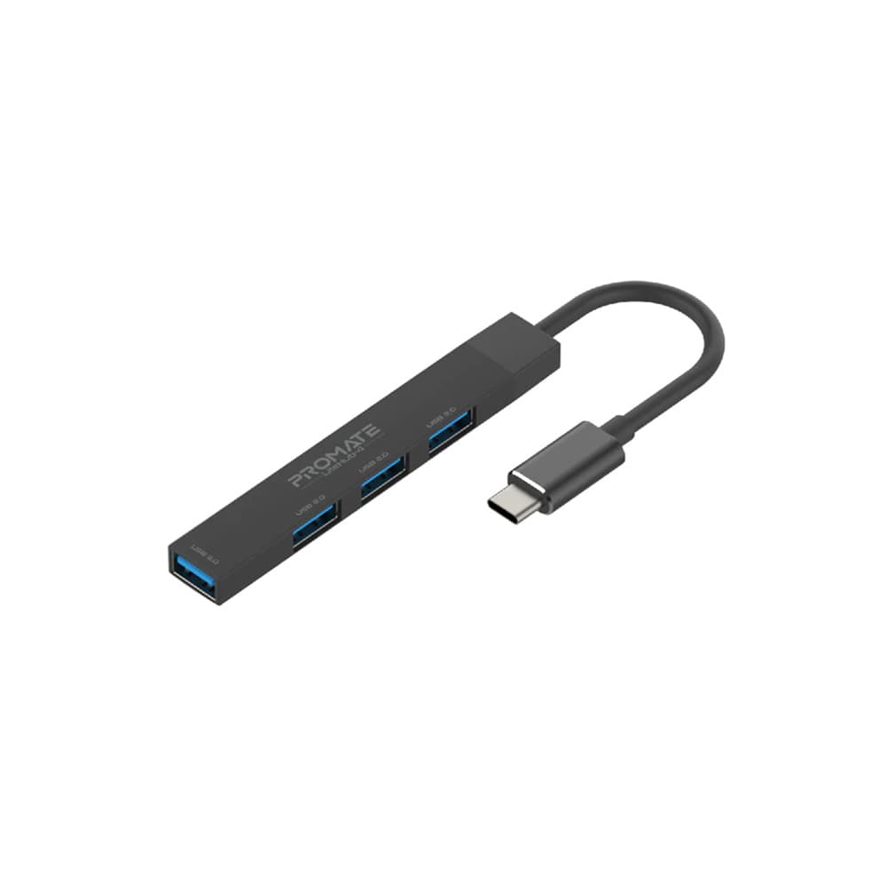 هاب و مبدل تایپ سی به 4 پورت USB-3 پرومیت مدل LiteHub-4