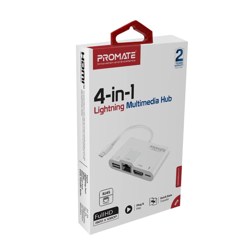 هاب و تبدیل 4 در 1 لایتنینگ پرومیت مدل MediaSync-LT — تصویر ۲
