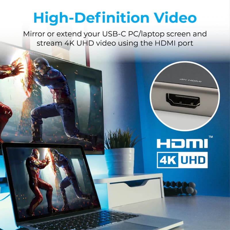 هاب و مبدل 9 در 1 تایپ سی پرومیت مدل PrimeHub-GO با حداکثر توان 100W — تصویر ۷