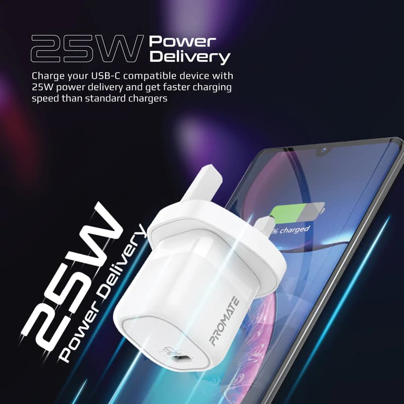 شارژر دیواری پرومیت مدل PowerPort-25 با توان 25W — تصویر ۶
