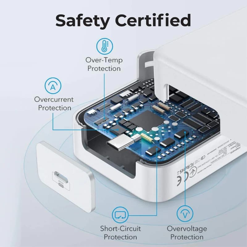شارژر دیواری پرومیت مدل PowerPort-20PD با توان 20W — تصویر ۵