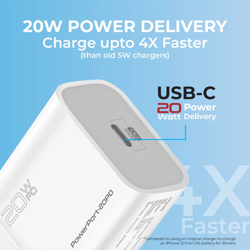 شارژر دیواری پرومیت مدل PowerPort-20PD با توان 20W — تصویر ۷