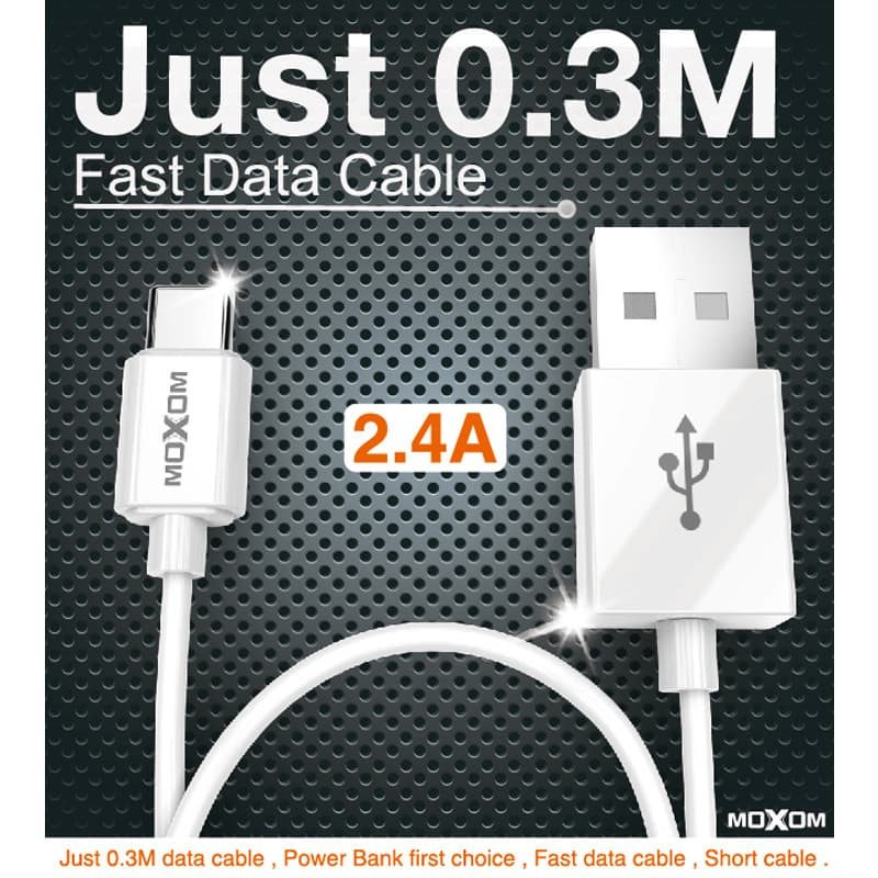 کابل شارژ تبدیل USB به USB-C موکسوم مدل CC-50 طول 0.3 متر — تصویر ۵