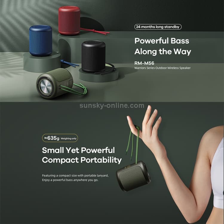 اسپیکر بلوتوثی 10W ریمکس مدل Remax Bluetooth Speaker RB-M56 — تصویر ۸