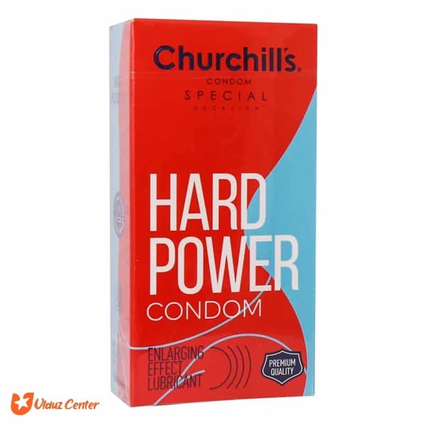 کاندوم حجم دهنده چرچیلز مدل Hard Power بسته 12 عددی