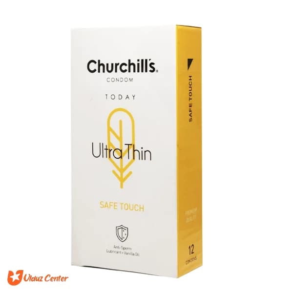 کاندوم نازک چرچیلز مدل Ultra Thin بسته 12 عددی