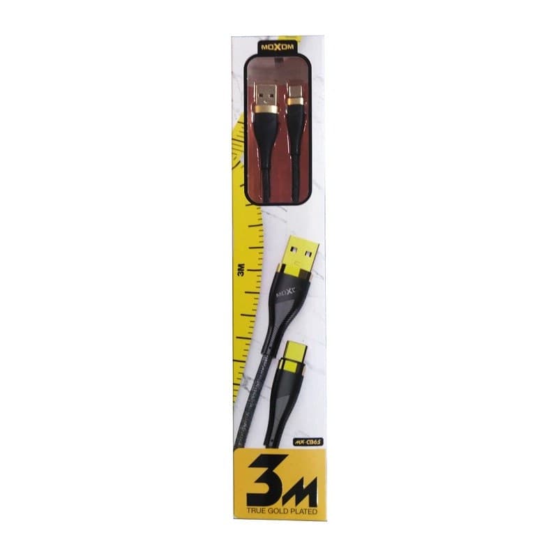 کابل شارژ کنفی موکسوم تایپ سی 3 متری مدل MX-CB65