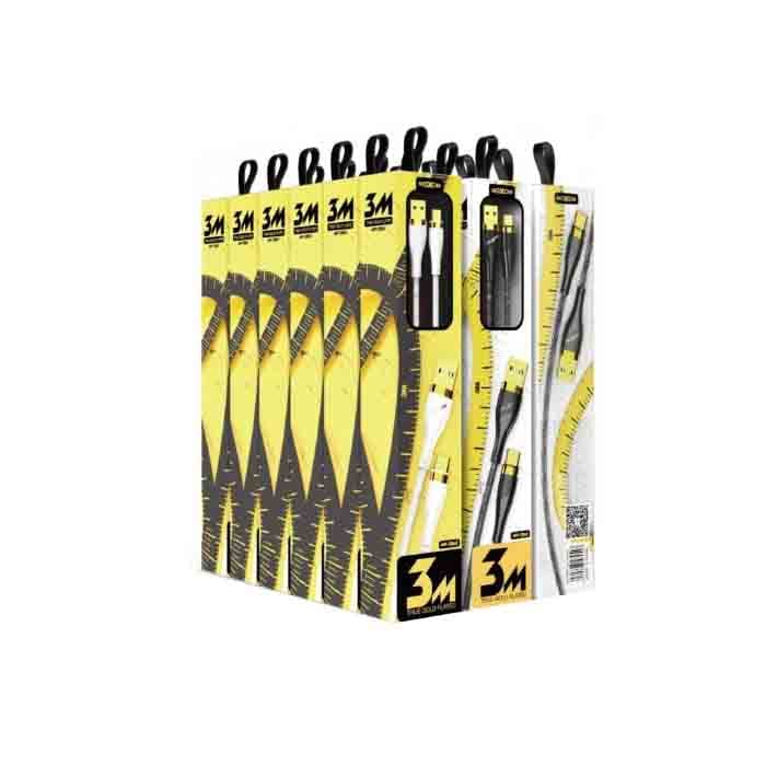 کابل شارژ کنفی موکسوم تایپ سی 3 متری مدل MX-CB65 — تصویر ۲
