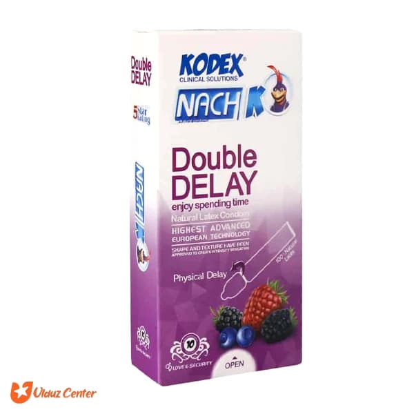 کاندوم تاخیری کودکس مدل Double Delay بسته 10 عددی