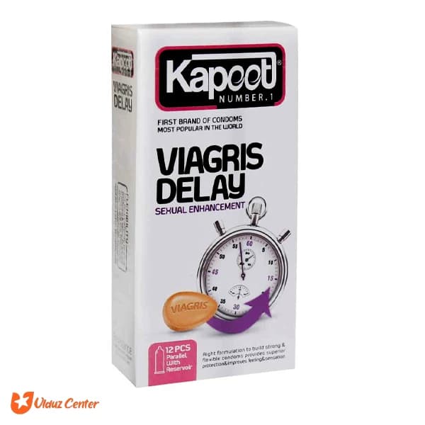 کاندوم تاخیری کاپوت مدل Viagris Delay بسته 12 عددی