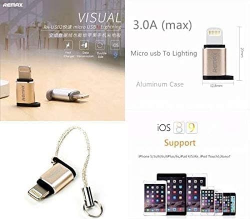 مبدل MicroUSB به لایتنینگ ریمکس مدل RA-USB2 — تصویر ۳