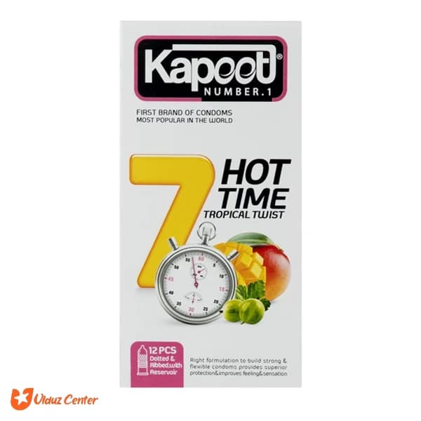 کاندوم میوه ای کاپوت مدل Hot Time بسته 12 عددی