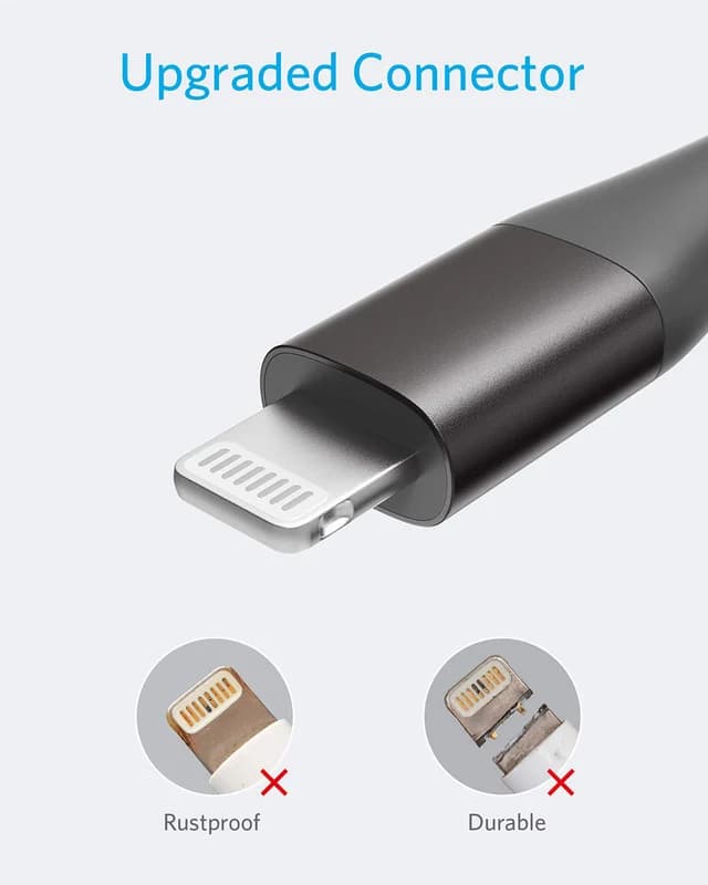 کابل USB-A به لایتنینگ انکر ANKER Powerline plus II 180cm A8453H13 — تصویر ۴
