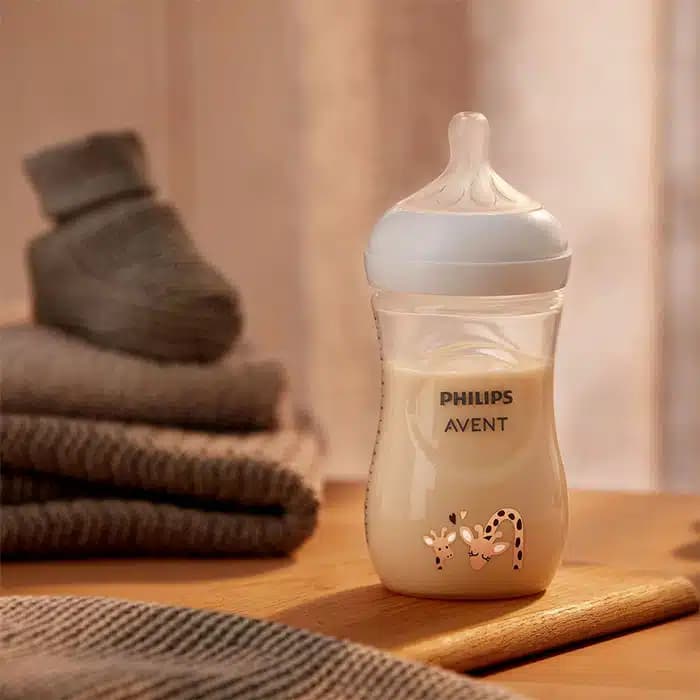 شیشه شیر ضد چکه 260 میل اونت طرحدار زرافه و کوالا Avent — تصویر ۵