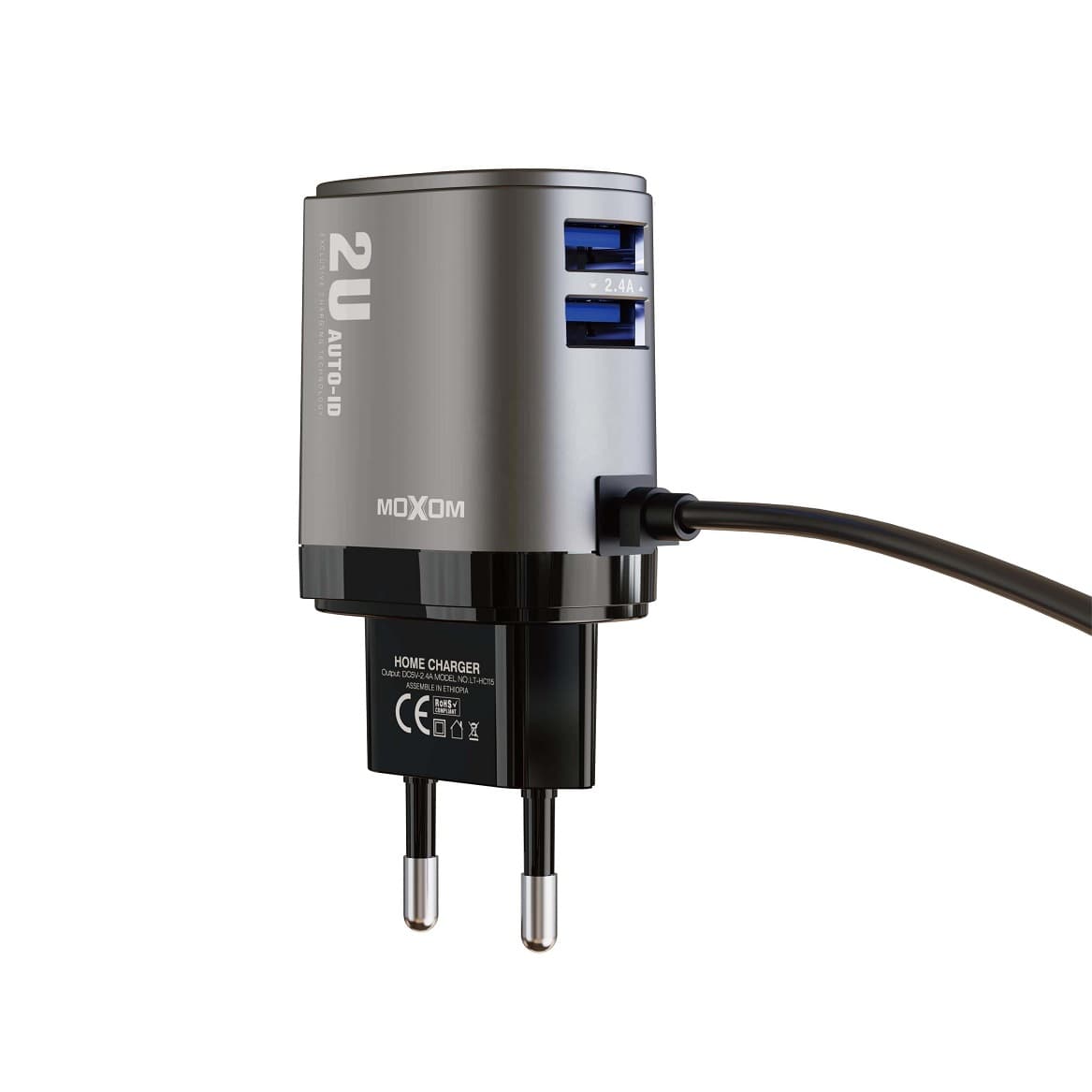 شارژر دیواری موکسوم با کابل لایتنینگ MX-HC78-IPHONE