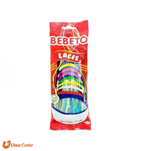 پاستیل نواری ببتو با طعم رزبری مدل Happy Laces وزن 75 گرم