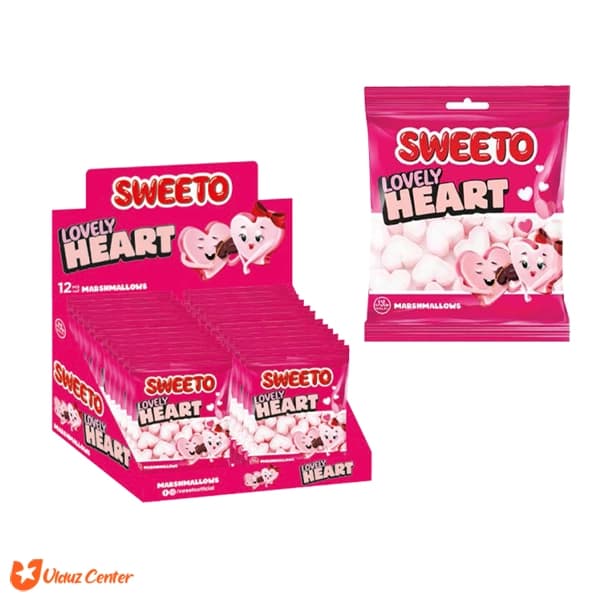 مارشمالو سوییتو مدل Lovely Heart وزن 60 گرم