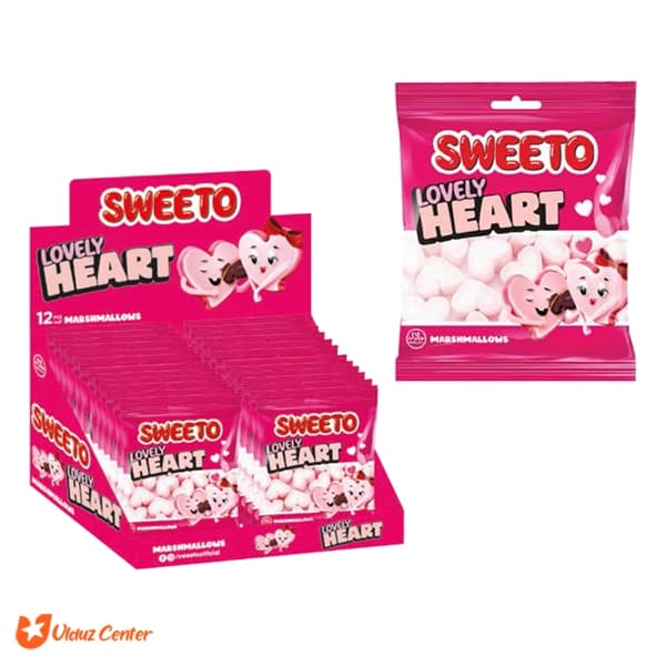 مارشمالو سوییتو مدل Pink White وزن 60 گرم