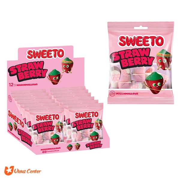 مارشمالو سوییتو مدل StrawBerry وزن 60 گرم