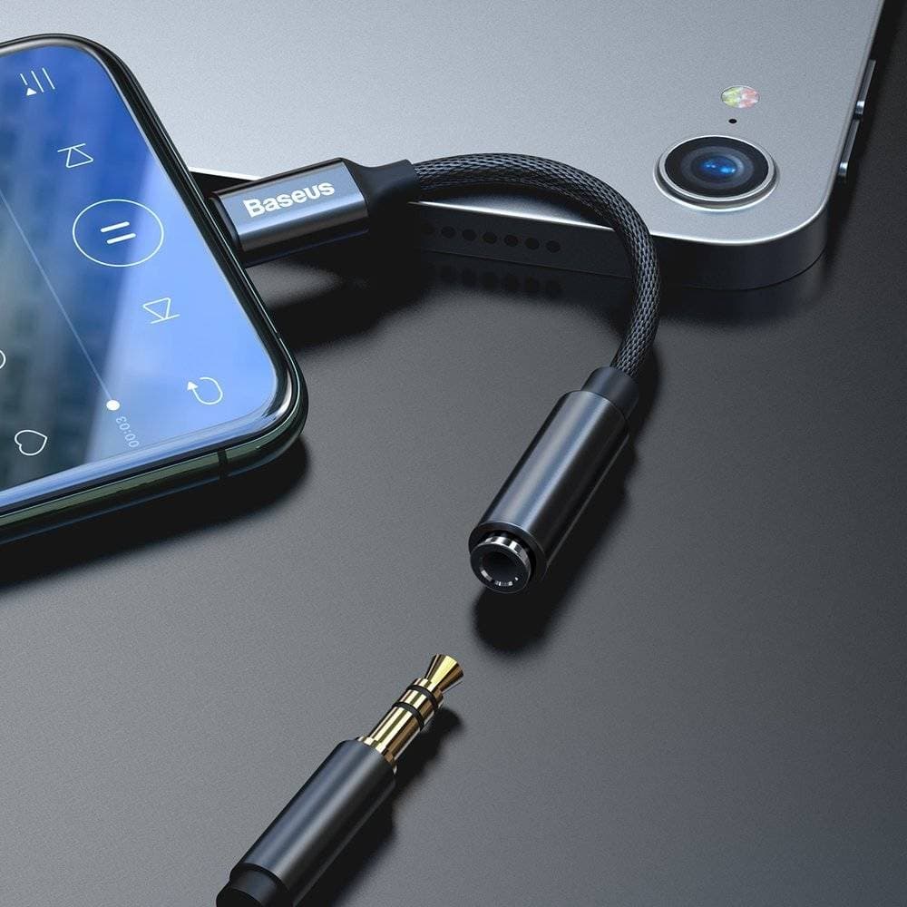 کابل تبدیل Lightning به پورت AUX بیسوس Baseus iP Male to 3.5mm Female L3.5 Adapter CALL3 — تصویر ۵