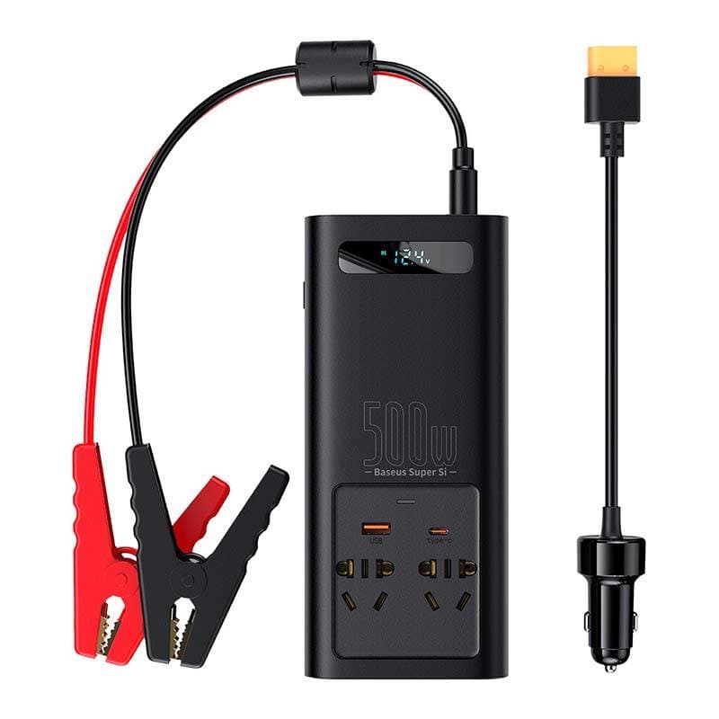 اینورتر و مبدل برق بیسوس Baseus Super Si Power Inverter 500W CN EU 220V CGNB000101 ولتاژ 220 ولت — تصویر ۳