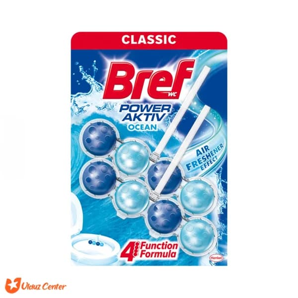 قرص خوشبو کننده توالت فرنگی برف (Bref) مدل Ocean بسته 8 عددی