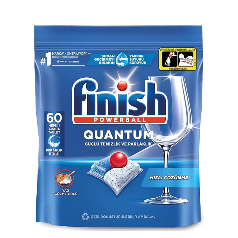 قرص ماشین ظرفشویی فینیش مدل Quantum بسته 60 عددی — تصویر ۲